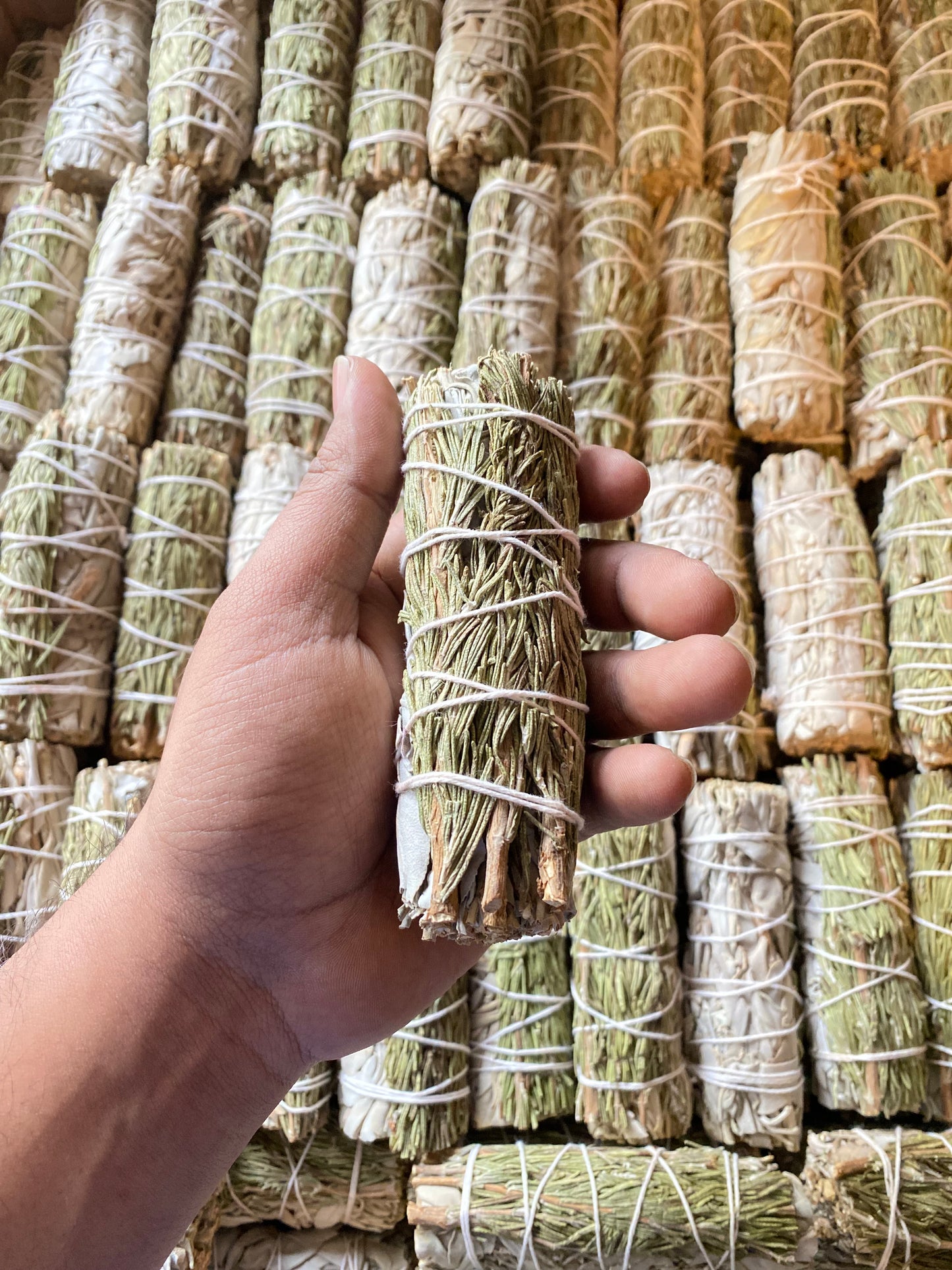 Sage & Rosemary Smudge Stick: Cleanse, Purify, and Elevate Your Space with this Powerful Blend of Sacred Herbs.