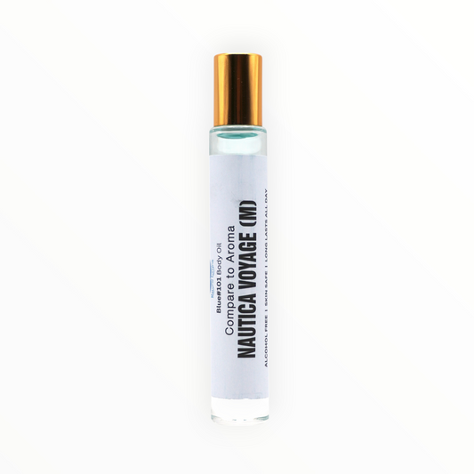 Blue #101 Body Oil – Inspired by Nautica Voyage | 10ml Roll-On