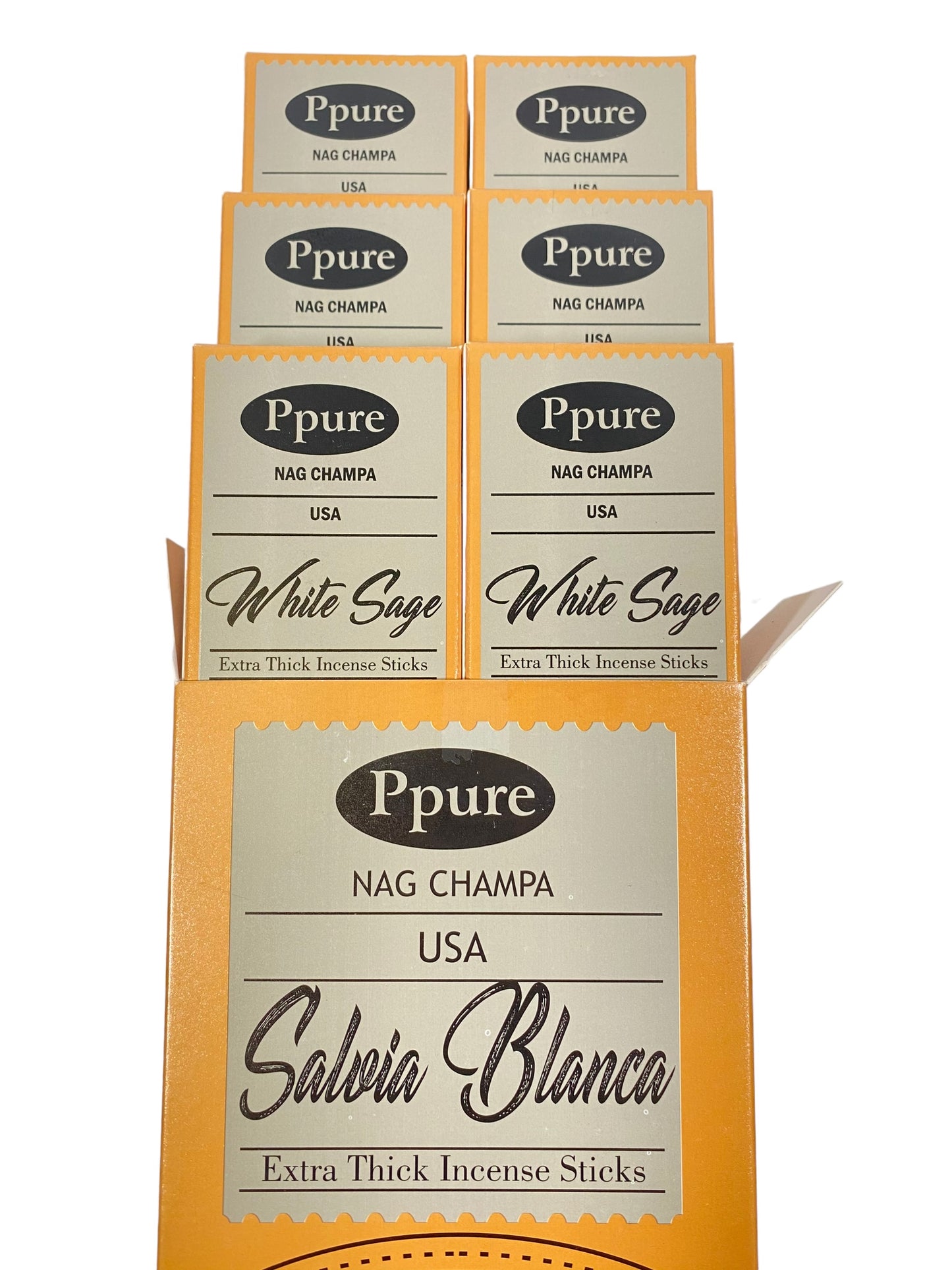 Ppure Nag Champa - White Sage Incense Stick: Aromatherapy Harmony for Tranquility | Handcrafted Fragrance Bringing Positive Vibes