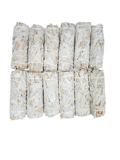 Natural White Sage Smudge Stick - 4" | Cleansing Bundle for Energy & Home | Sacred Aroma